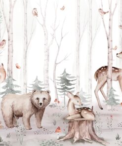 Fototapeta Lesní zvířata v křehké krajině