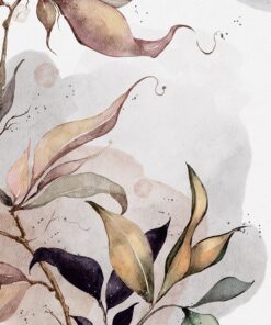 Fototapeta Listy na akvarelu