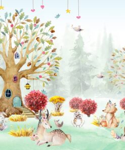 Fototapeta Pohádkový háj zvířat