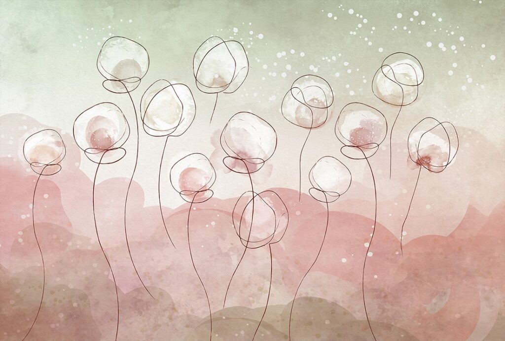 Fototapeta Květiny v plynulých liniích