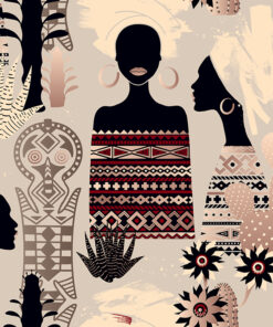 Fototapeta Africké ženy a etnické vzorce