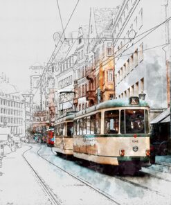 Fototapeta Retro tramvaj