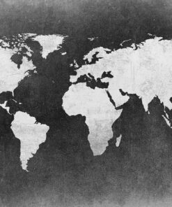 Fototapeta Černá mapa světa