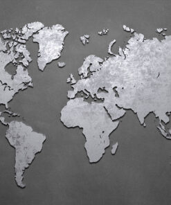 Fototapeta Kovová mapa světa