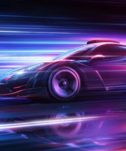 Fototapeta Neonové sportovní auto