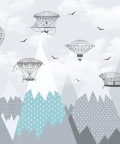 Fototapeta Vesmírné balóny nad horami